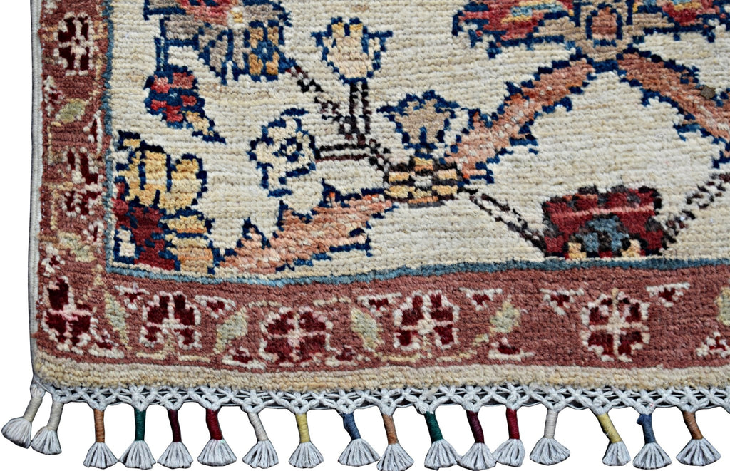 Handmade Mini Afghan Chobi Rug | 92 x 63 cm | 3' x 2'1" - Najaf Rugs & Textile