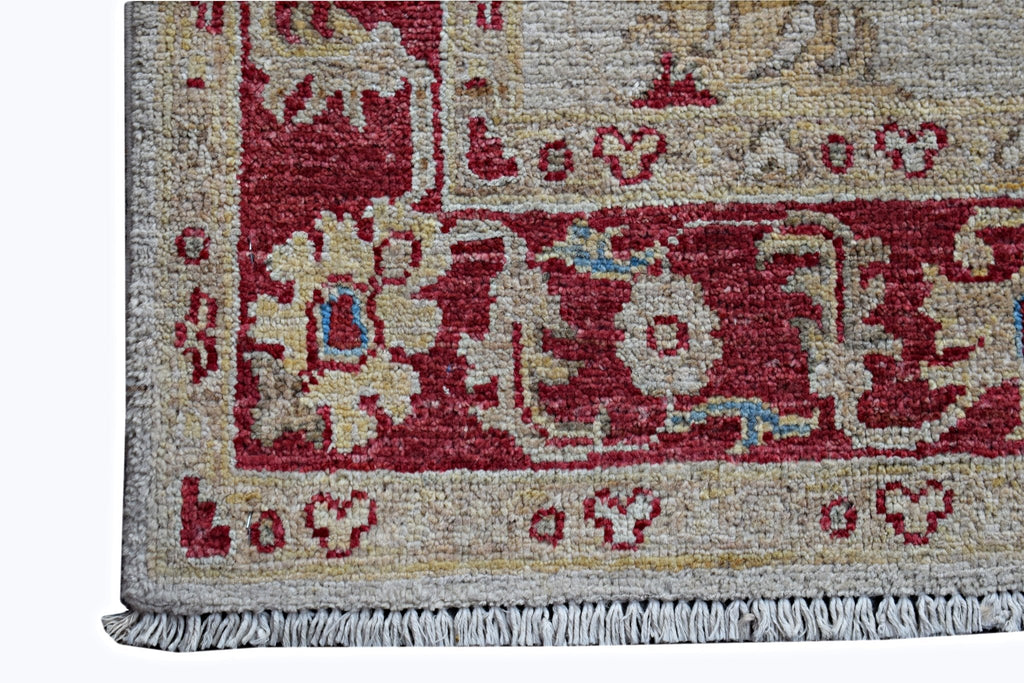 Handmade Mini Afghan Chobi Rug | 93 x 67 cm | 3'2" x 2'3" - Najaf Rugs & Textile