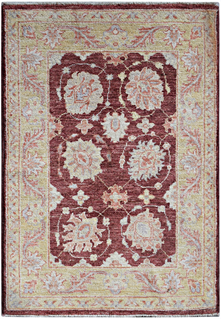 Handmade Mini Afghan Chobi Rug | 96 x 64 cm | 3'2" x 2'2" - Najaf Rugs & Textile