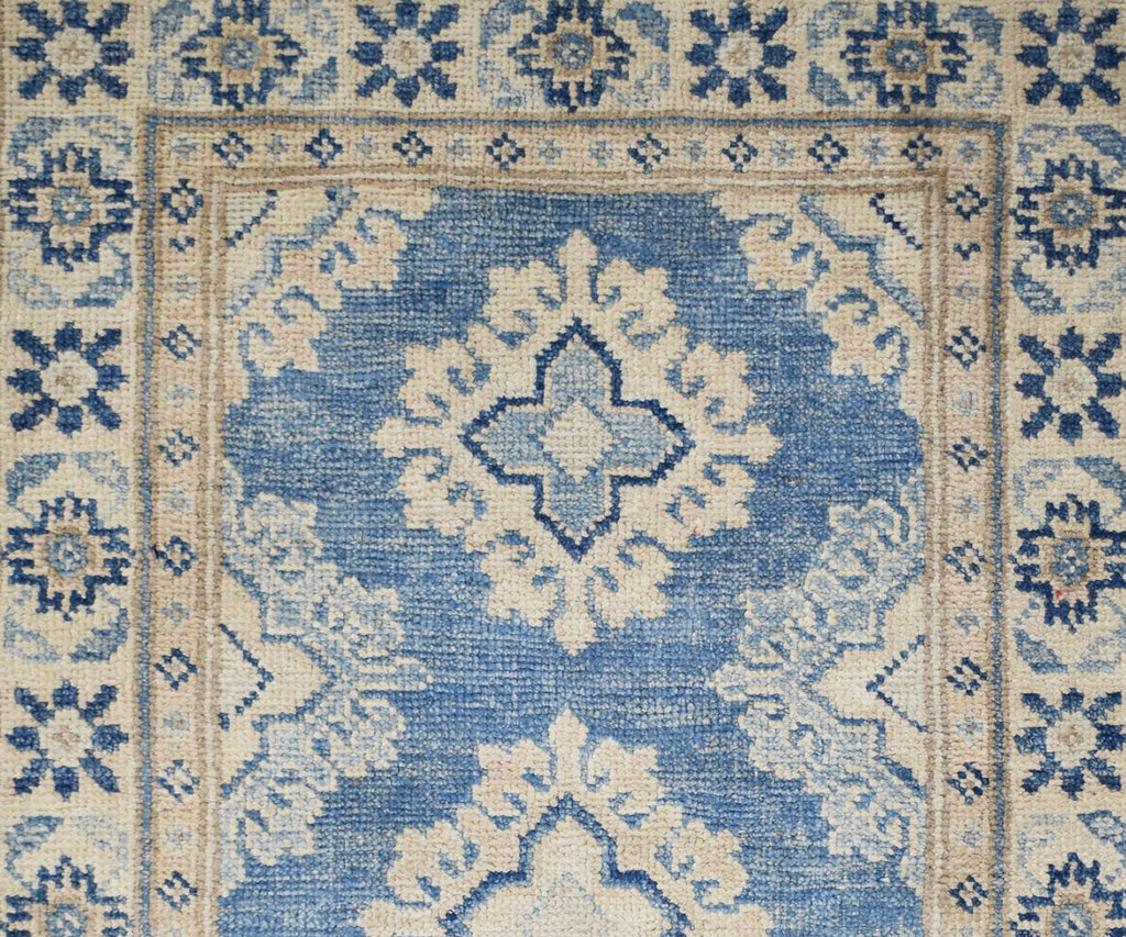 Handmade Mini Afghan Kazakh Rug | 94 x 60 cm | 3' x 1'9" - Najaf Rugs & Textile