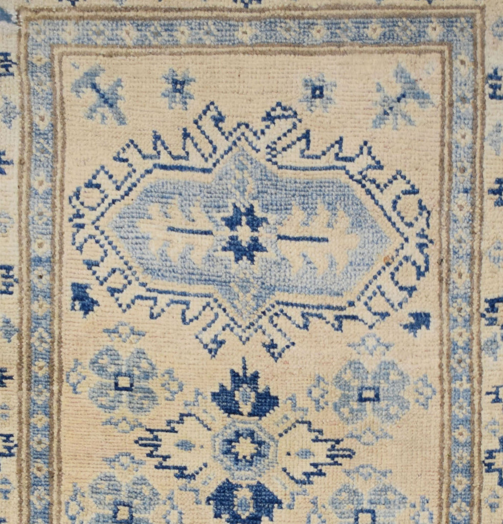 Handmade Mini Afghan Kazakh Rug | 97 x 60 cm | 3'18" x 1'9" - Najaf Rugs & Textile