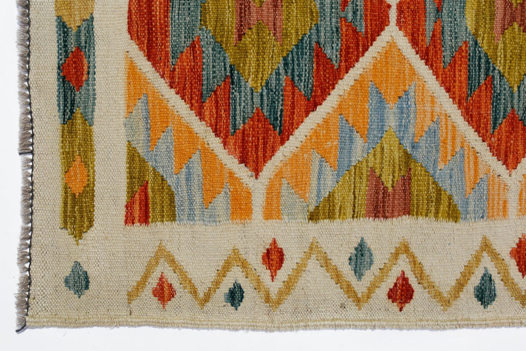 Handmade Mini Afghan Maimana Kilim | 102 x 70 cm | 3'4" x 2'4" - Najaf Rugs & Textile