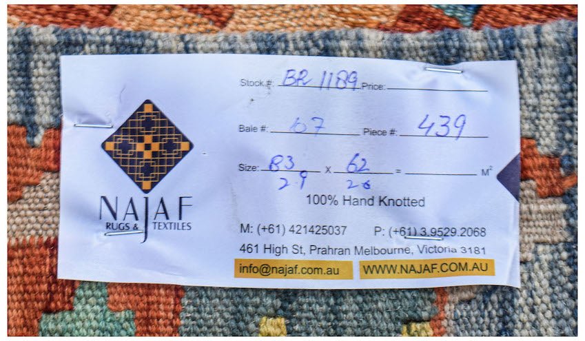 Handmade Mini Afghan Maimana Kilim | 83 x 62 cm | 2'8" x 2' - Najaf Rugs & Textile