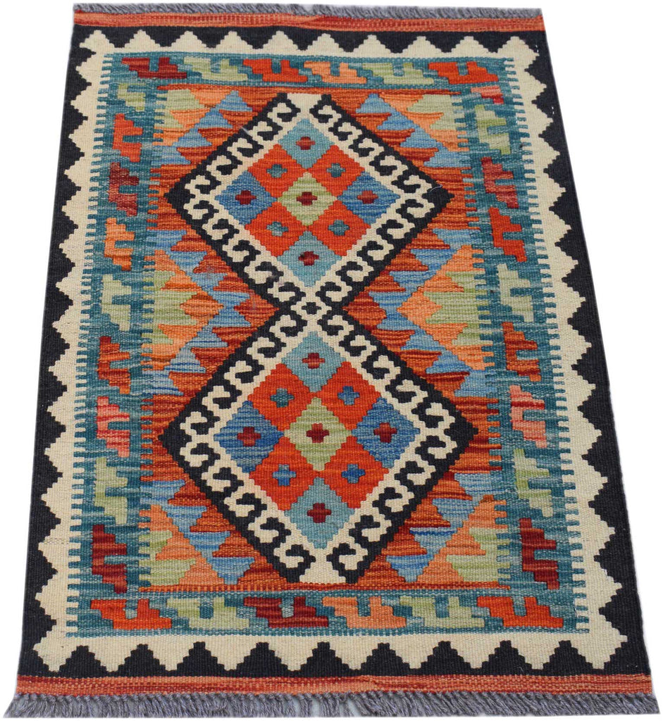 Handmade Mini Afghan Maimana Kilim | 85 x 59 cm | 2'10" x 2' - Najaf Rugs & Textile