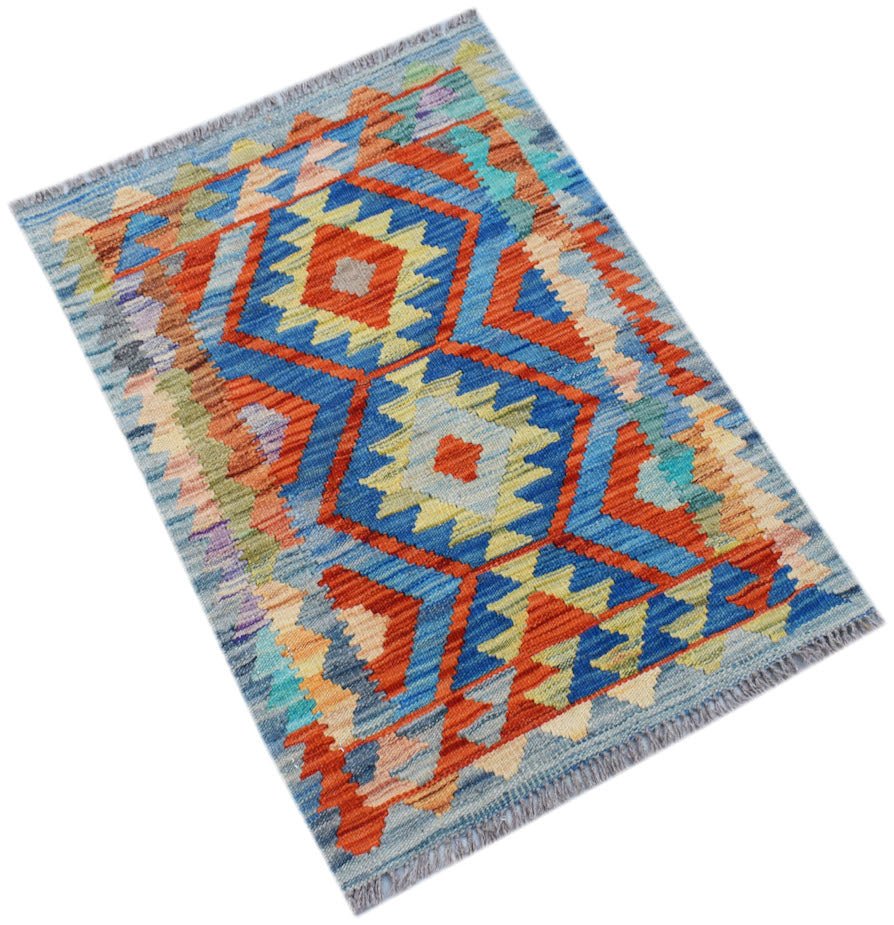 Handmade Mini Afghan Maimana Kilim | 85 x 62 cm | 2'10" x 2' - Najaf Rugs & Textile