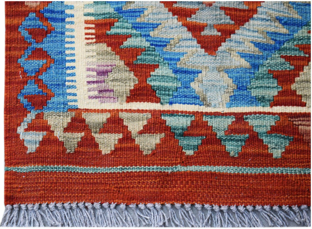 Handmade Mini Afghan Maimana Kilim | 86 x 62 cm | 2'10" x 2' - Najaf Rugs & Textile