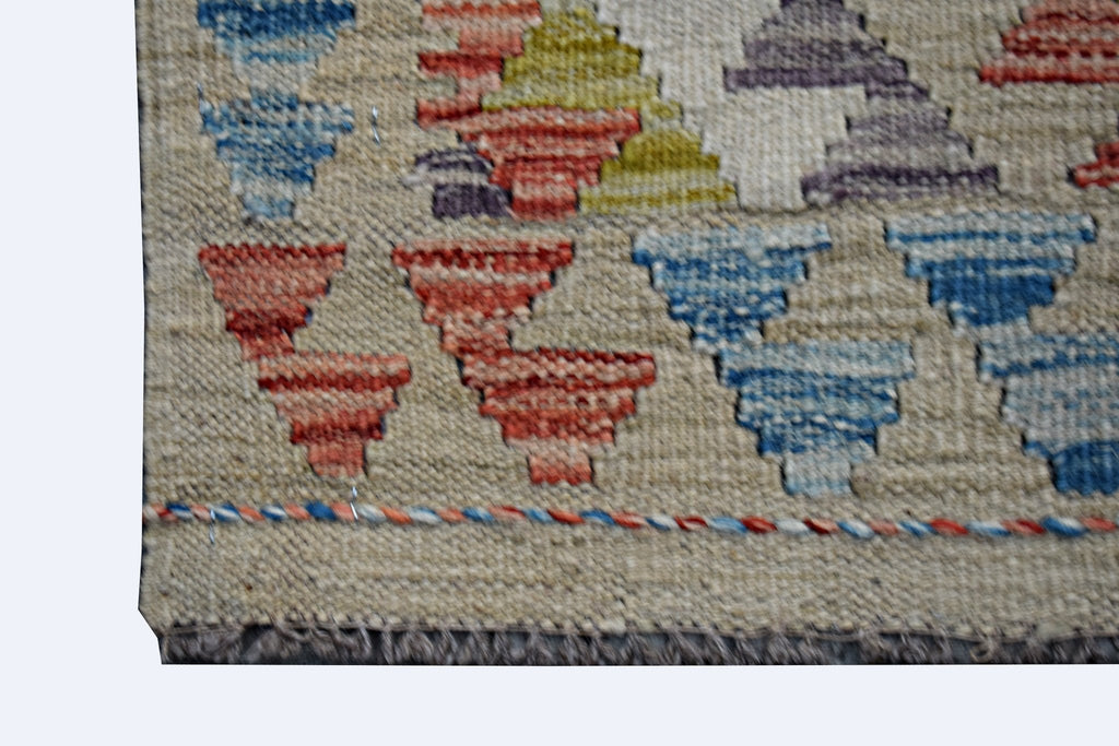 Handmade Mini Afghan Maimana Kilim | 88 x 65 cm | 2'11" x 2'2" - Najaf Rugs & Textile