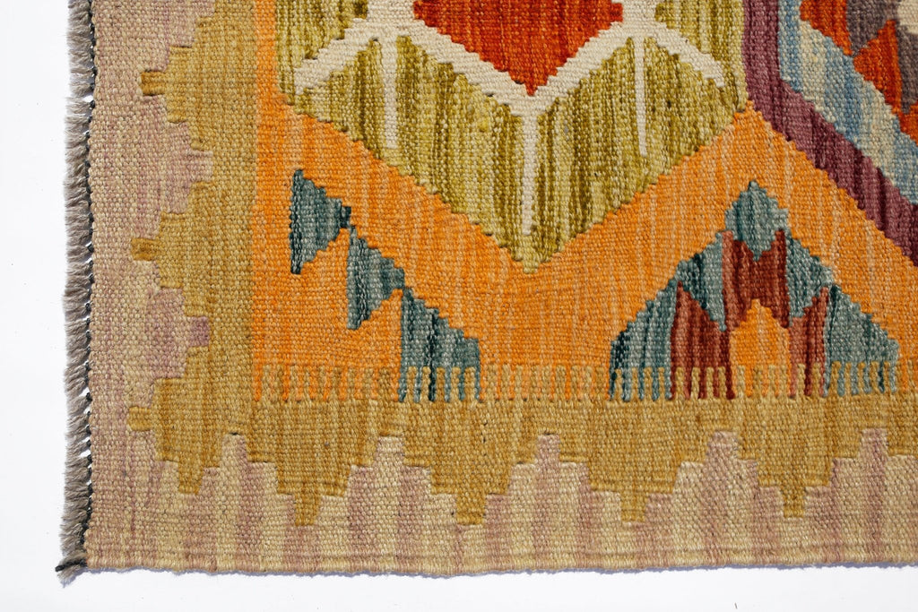 Handmade Mini Afghan Maimana Kilim | 89 x 51 cm | 2'11" x 1'11" - Najaf Rugs & Textile