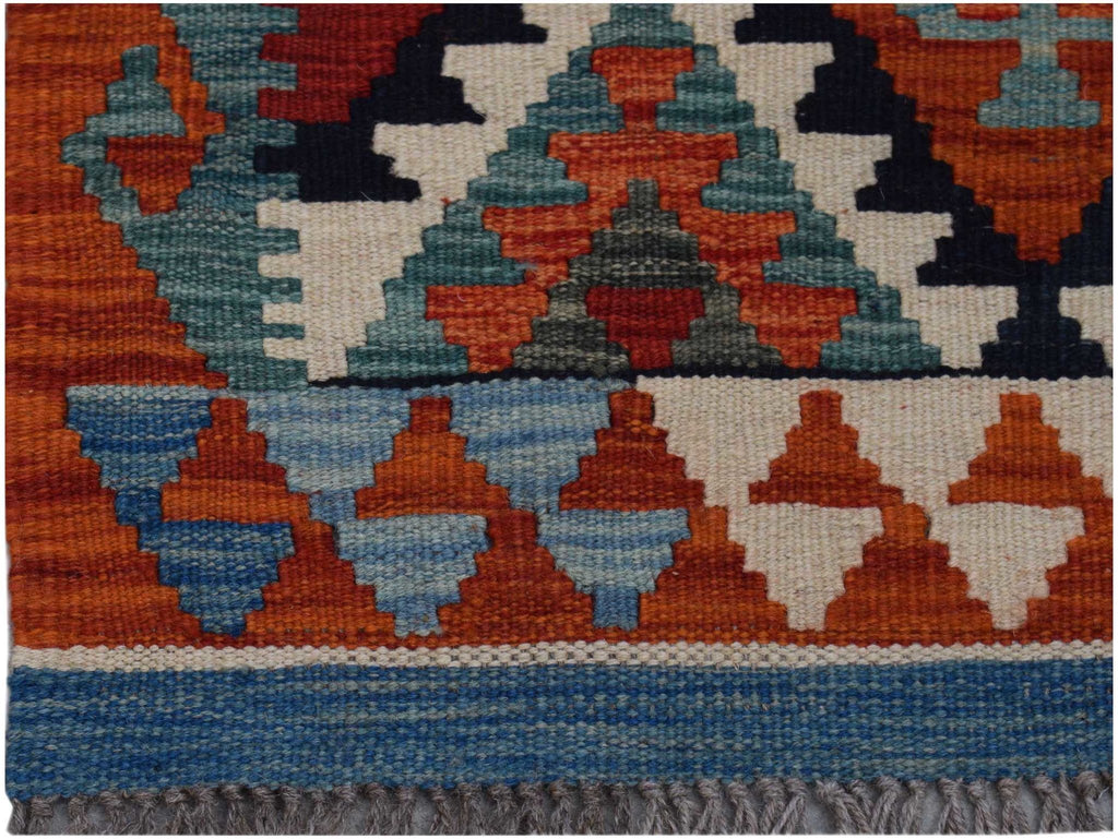 Handmade Mini Afghan Maimana Kilim | 90 x 60 cm | 3' x 2' - Najaf Rugs & Textile