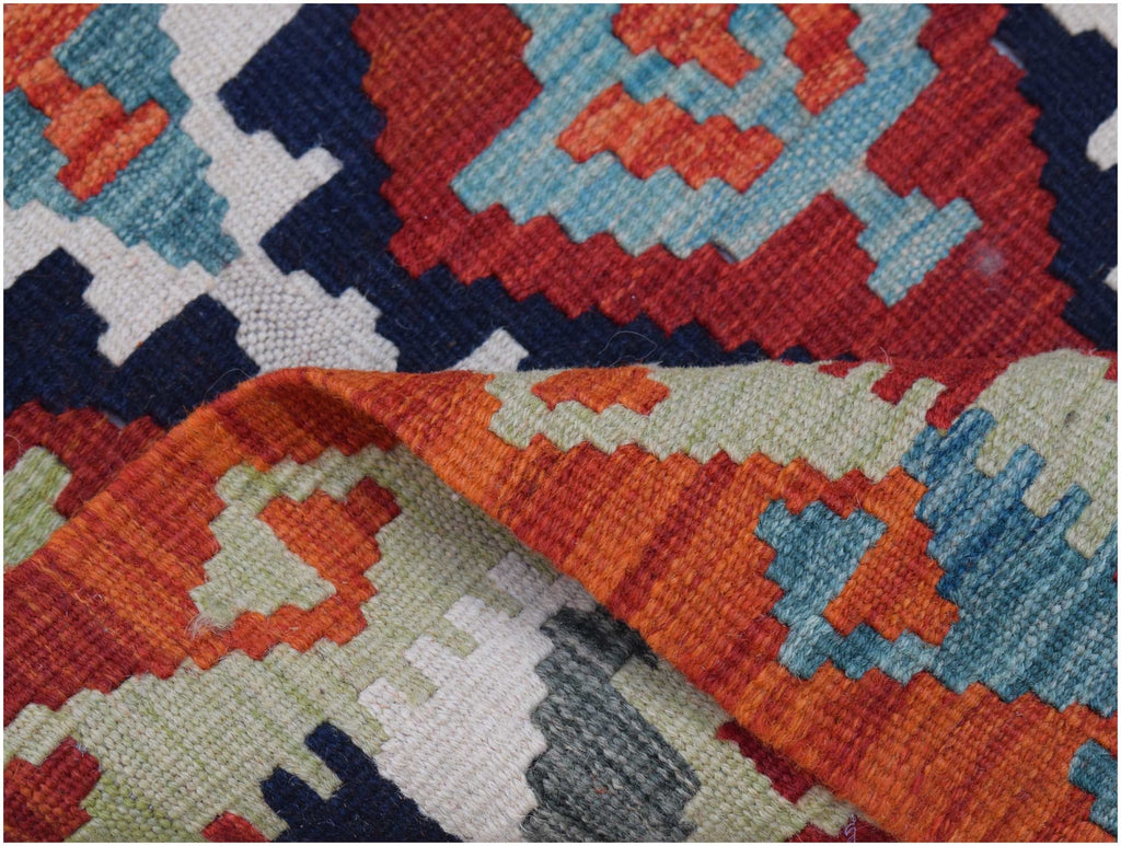 Handmade Mini Afghan Maimana Kilim | 90 x 60 cm | 3' x 2' - Najaf Rugs & Textile