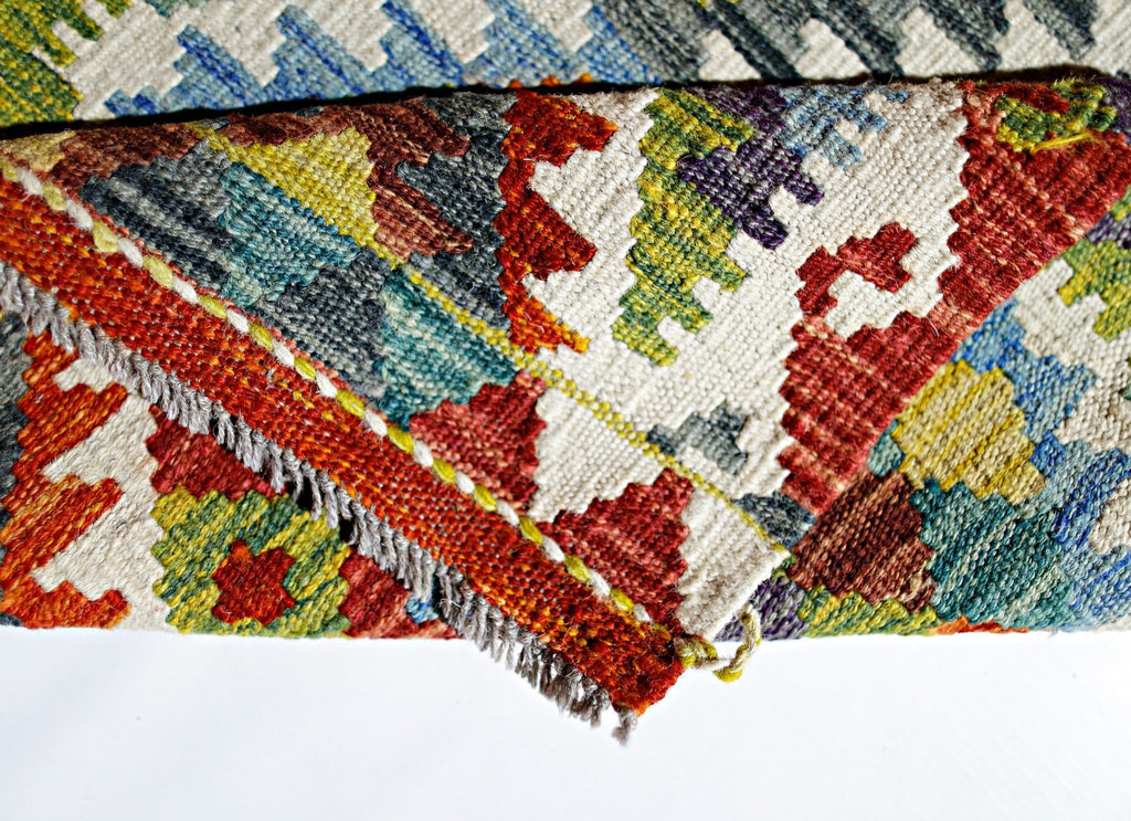 Handmade Mini Afghan Maimana Kilim | 90 x 62 cm | 3' x 2' - Najaf Rugs & Textile