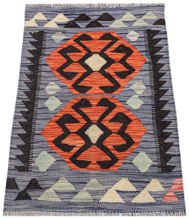 Handmade Mini Afghan Maimana Kilim | 90 x 64 cm | 3' x 2'1" - Najaf Rugs & Textile