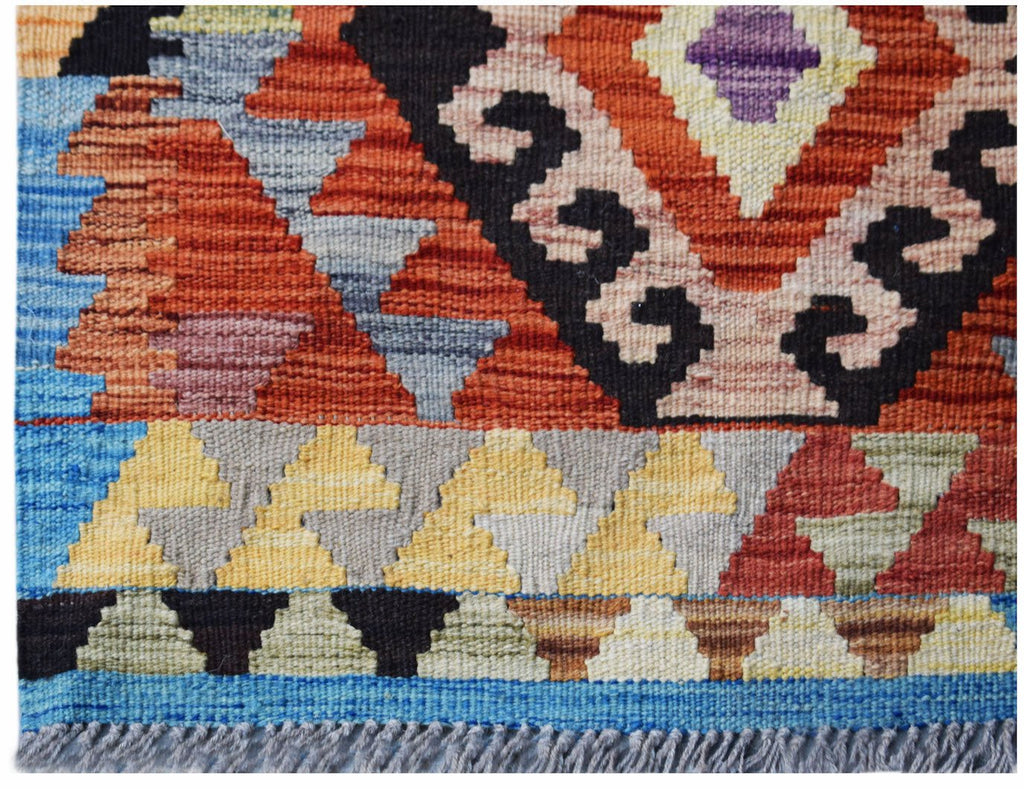 Handmade Mini Afghan Maimana Kilim | 90 x 65 cm | 3' x 2'2" - Najaf Rugs & Textile