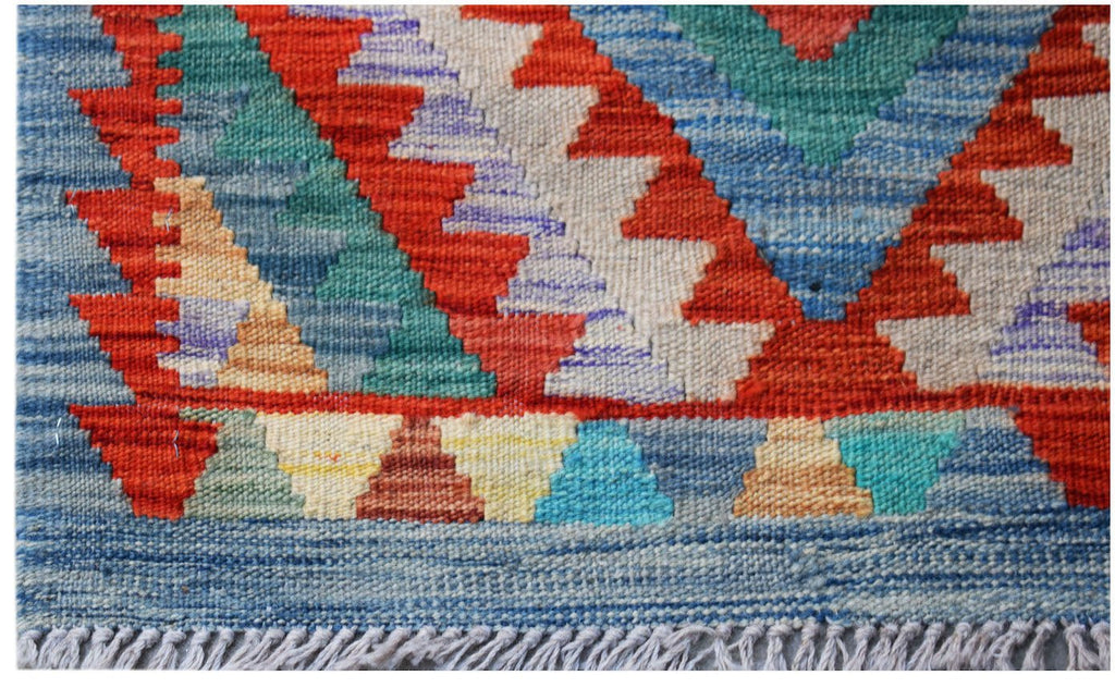Handmade Mini Afghan Maimana Kilim | 90 x 66 cm | 3' x 2'2" - Najaf Rugs & Textile