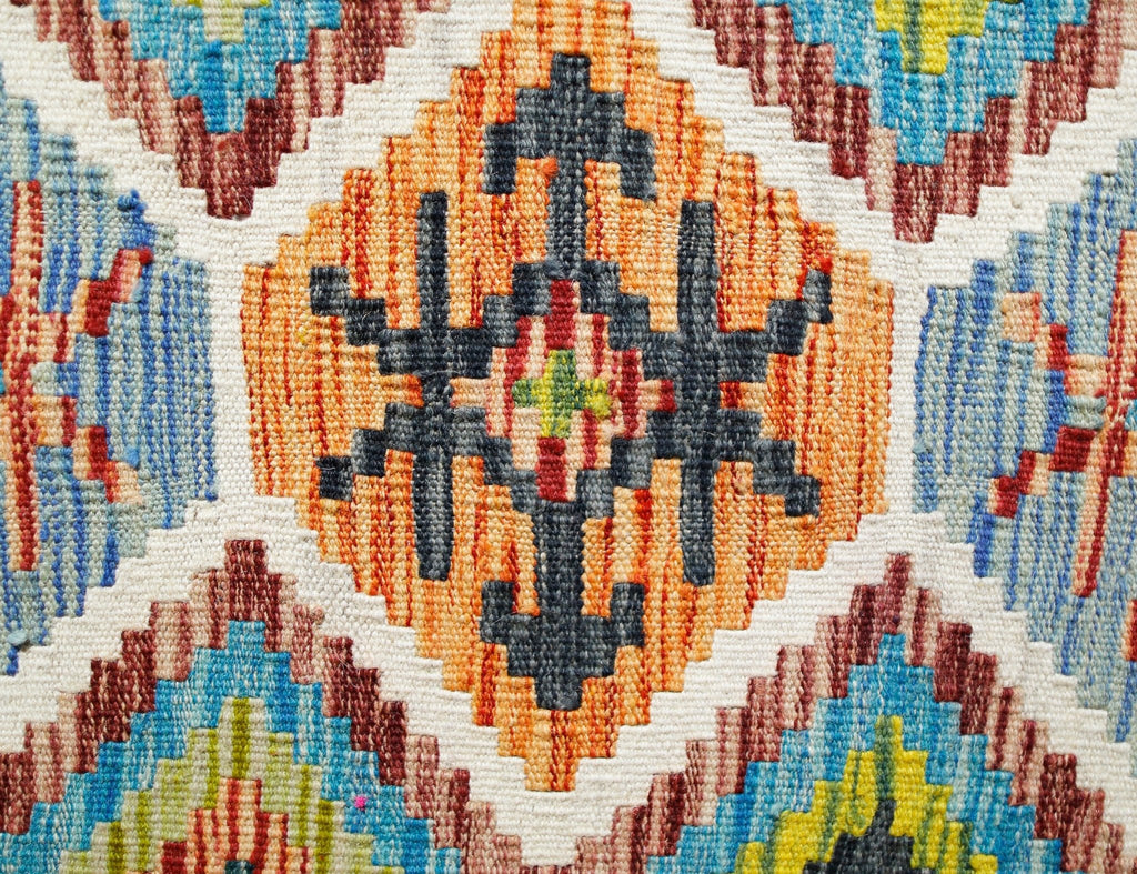 Handmade Mini Afghan Maimana Kilim | 91 x 61 cm | 3' x 2' - Najaf Rugs & Textile