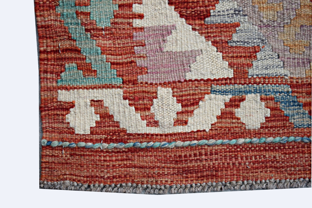 Handmade Mini Afghan Maimana Kilim | 91 x 66 cm | 3' x 2'2" - Najaf Rugs & Textile