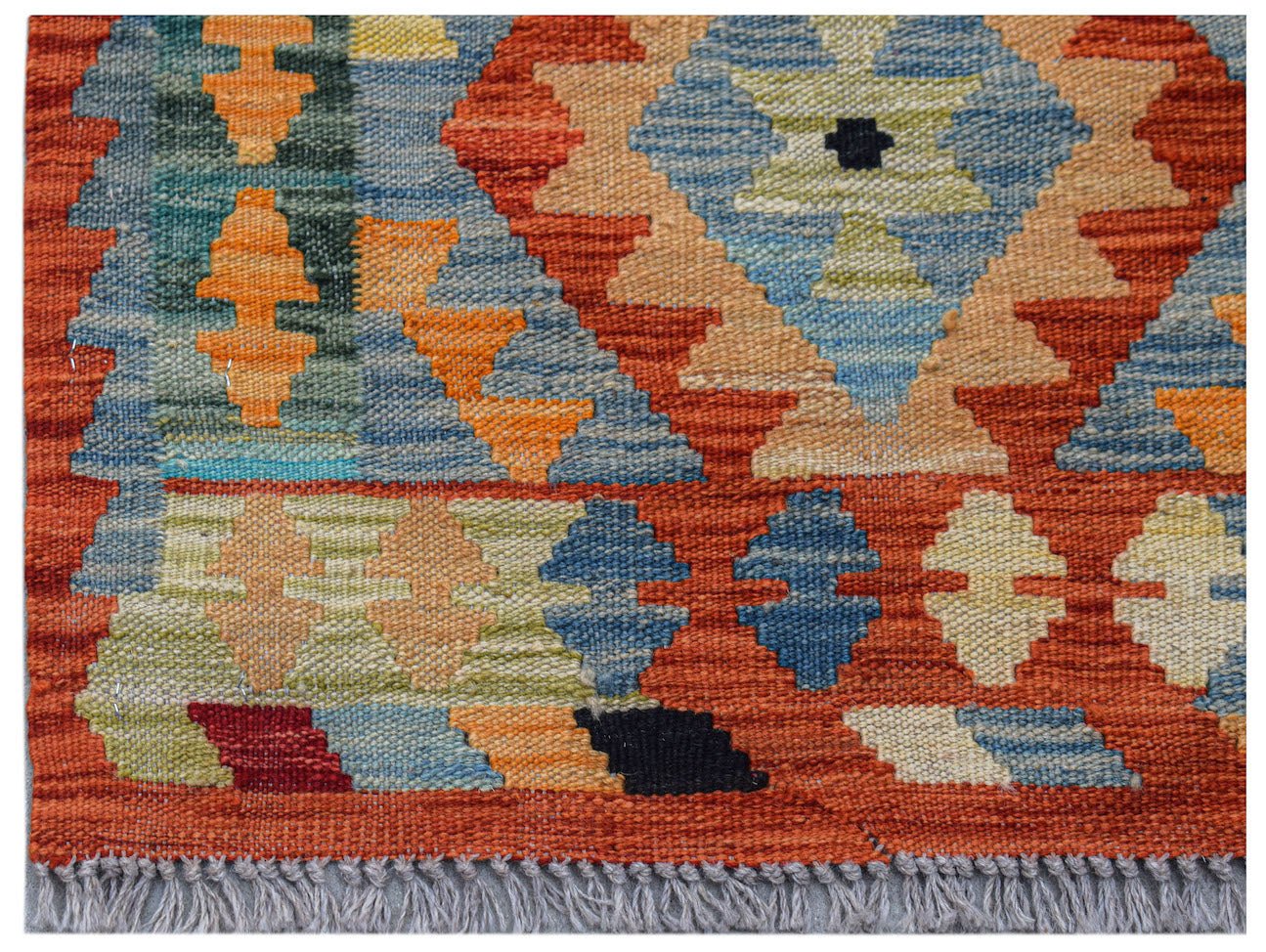 Handmade Mini Afghan Maimana Kilim | 93 x 62 cm | 3' x 2' - Najaf Rugs & Textile