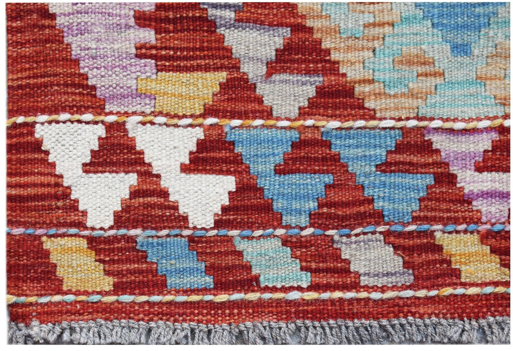Handmade Mini Afghan Maimana Kilim | 94 x 62 cm | 3'2" x 2' - Najaf Rugs & Textile