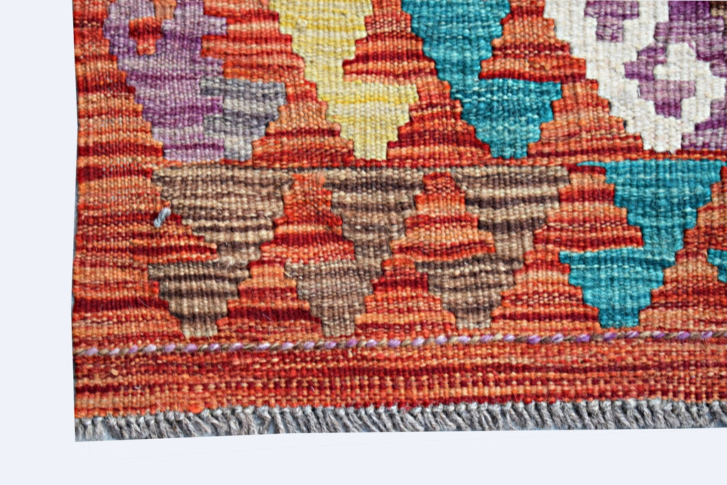 Handmade Mini Afghan Maimana Kilim | 95 x 62 cm | 3'2" x 2' - Najaf Rugs & Textile