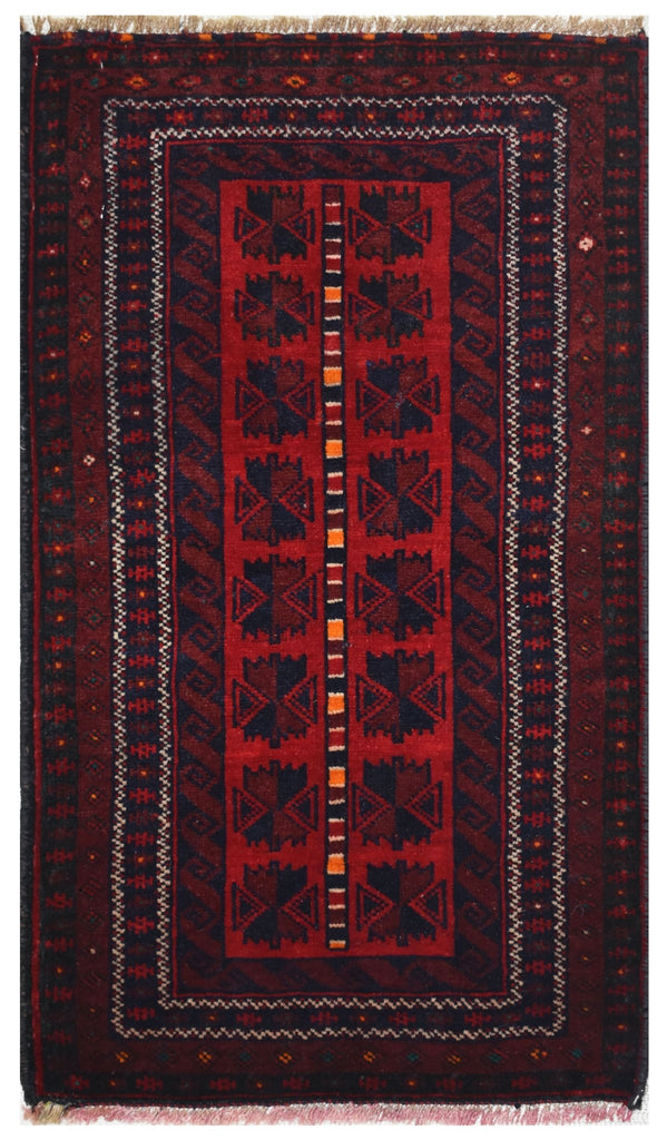 Handmade Mini Afghan Rug | 86 x 53 cm | 2'8" x 1'7" - Najaf Rugs & Textile