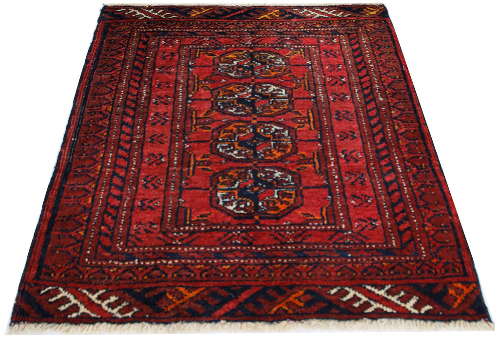 Handmade Mini Afghan Turkmen Rug | 58 x 52 cm | 1'11" x 1'8" - Najaf Rugs & Textile