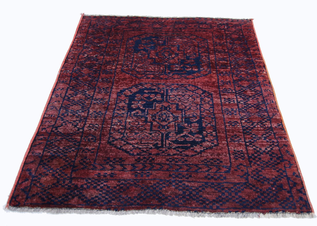 Handmade Mini Afghan Turkmen Rug | 87 x 84 cm | 2'10" x 2'9" - Najaf Rugs & Textile