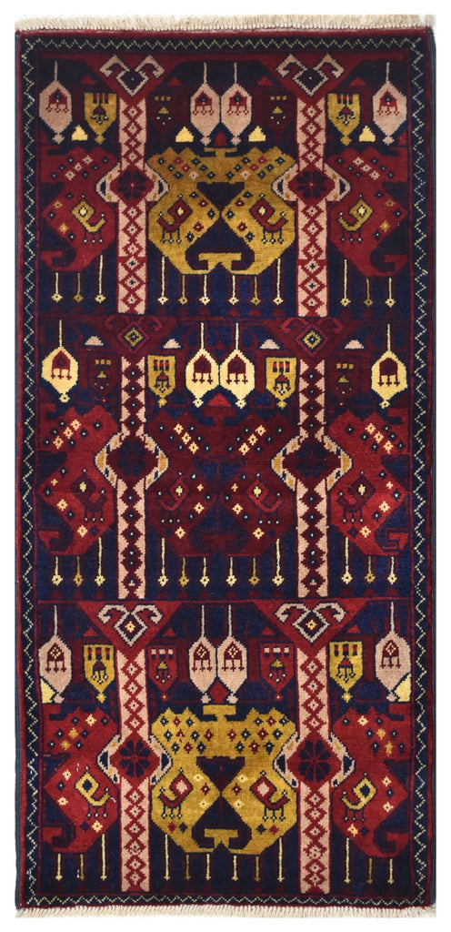 Handmade Mini Biljik Rug | 102 x 51 cm | 3'3" x 1'6" - Najaf Rugs & Textile