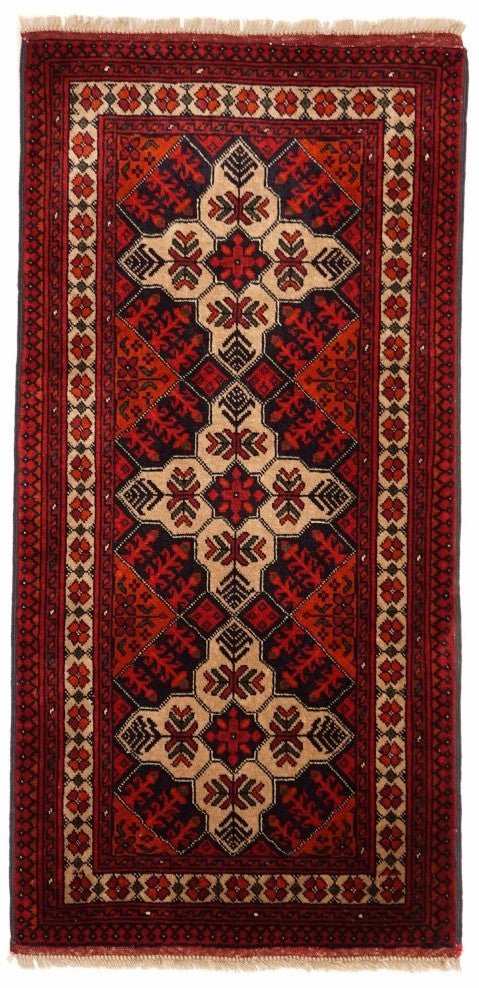 Handmade Mini Biljik Rug | 106 x 53 cm | 3'4" x 1'7" - Najaf Rugs & Textile
