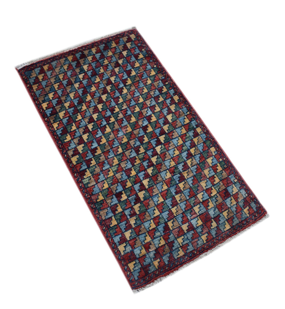 Handmade Mini Chobi Rug | 100 x 56 cm | 3'3" x 1'9" - Najaf Rugs & Textile