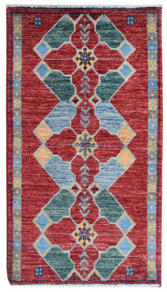 Handmade Mini Chobi Rug | 102 x 55 cm | 3'4" x 1'9" - Najaf Rugs & Textile