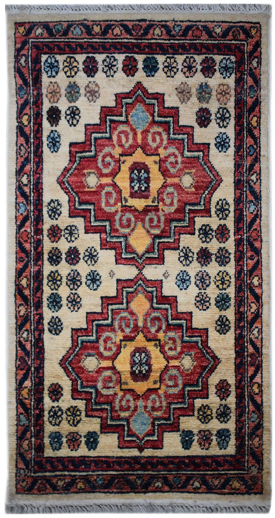 Handmade Mini Chobi Rug | 104 x 53 cm | 3'5" x 1'9" - Najaf Rugs & Textile