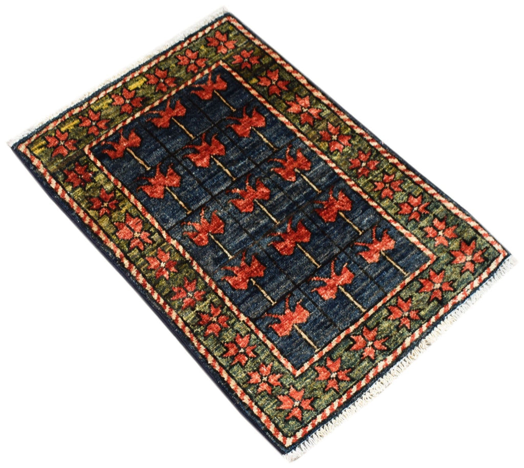 Handmade Mini Chobi Rug | 78 x 55 cm | 2'7" x 1'9" - Najaf Rugs & Textile