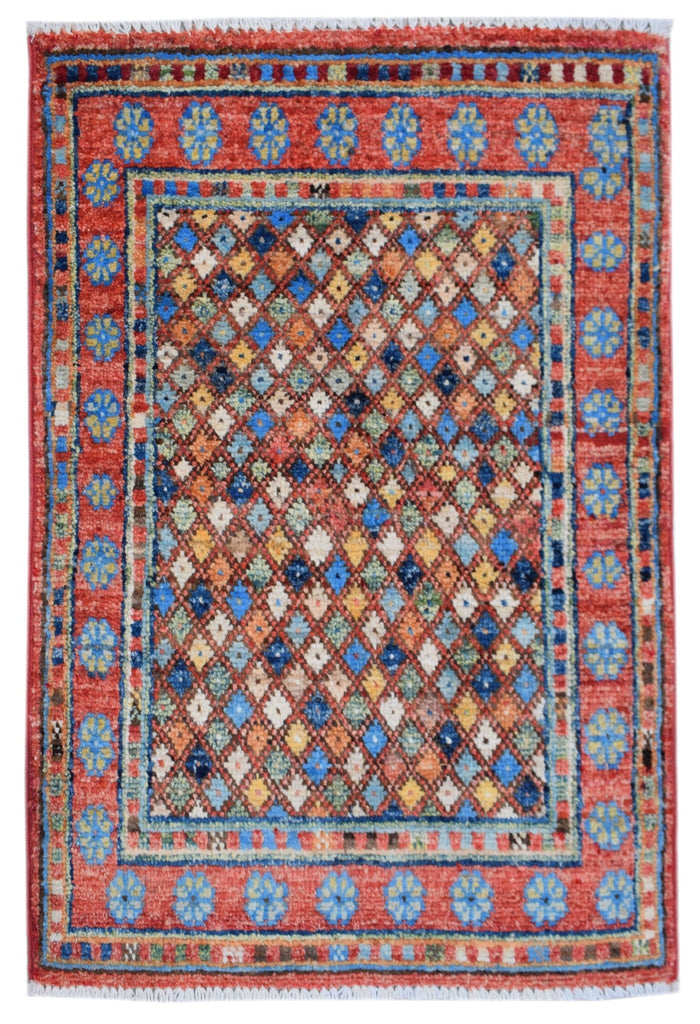 Handmade Mini Chobi Rug | 84 x 58 cm | 2'9" x 1'10" - Najaf Rugs & Textile