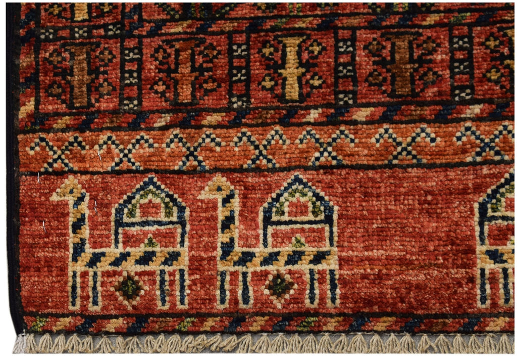 Handmade Mini Chobi Rug | 86 x 63 cm | 2'10" x 2'1" - Najaf Rugs & Textile