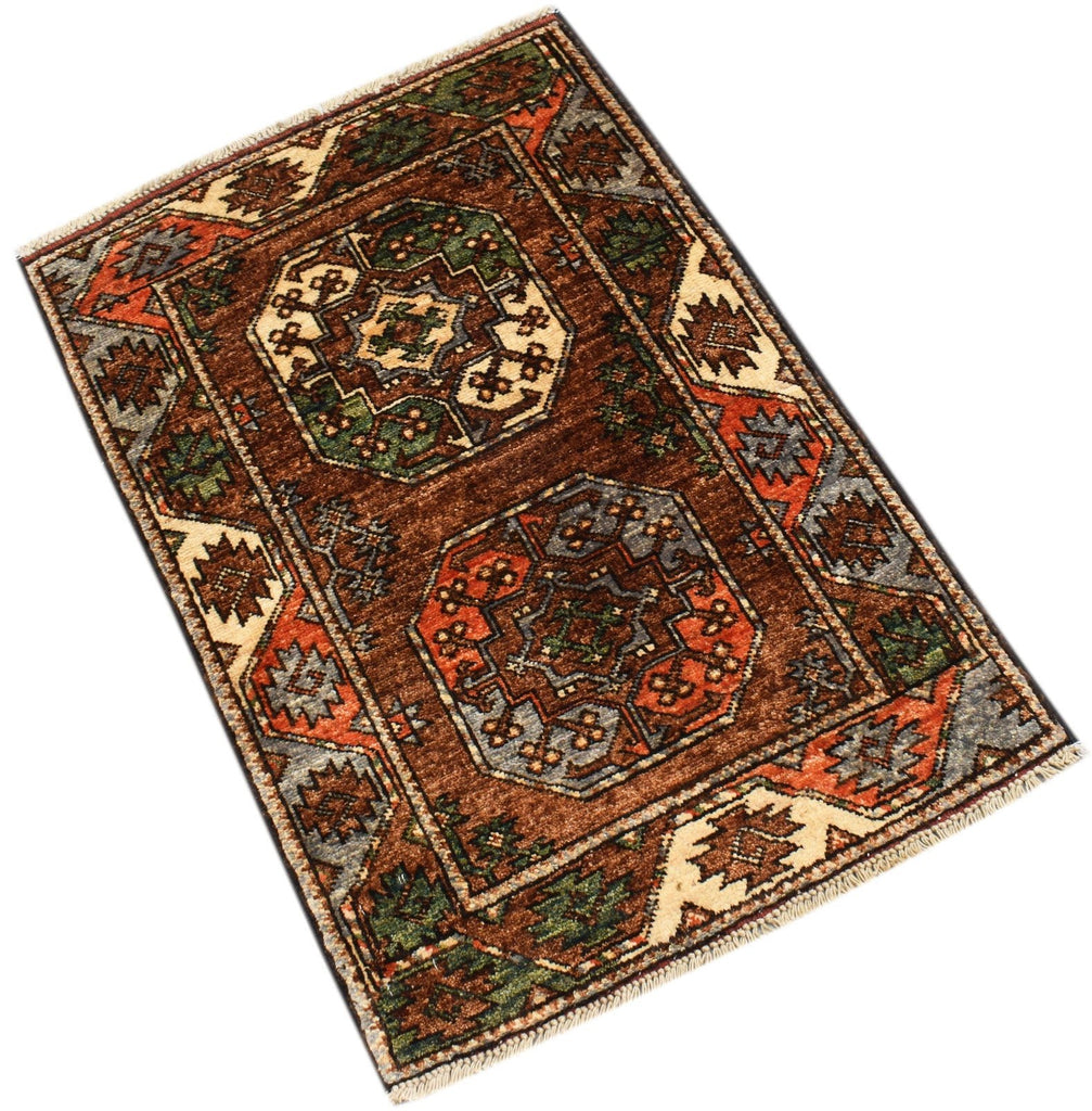 Handmade Mini Chobi Rug | 87 x 60 cm | 2'10" x 2'2" - Najaf Rugs & Textile