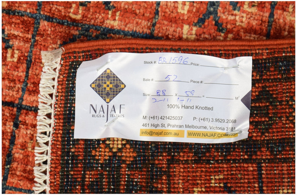 Handmade Mini Chobi Rug | 88 x 59 cm | 2'11" x 1'11" - Najaf Rugs & Textile