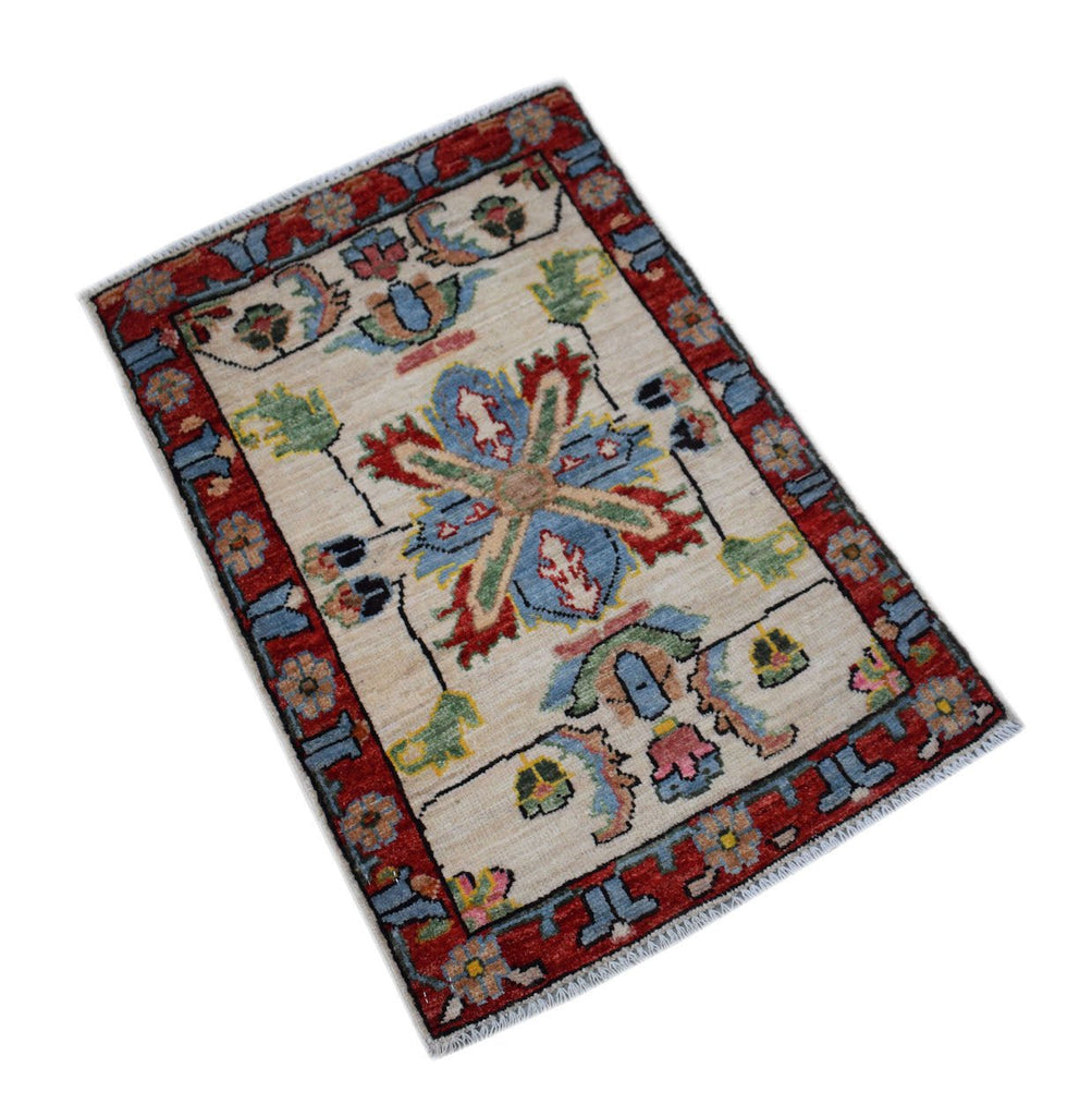Handmade Mini Chobi Rug | 88 x 61 cm | 2'10" x 2' - Najaf Rugs & Textile