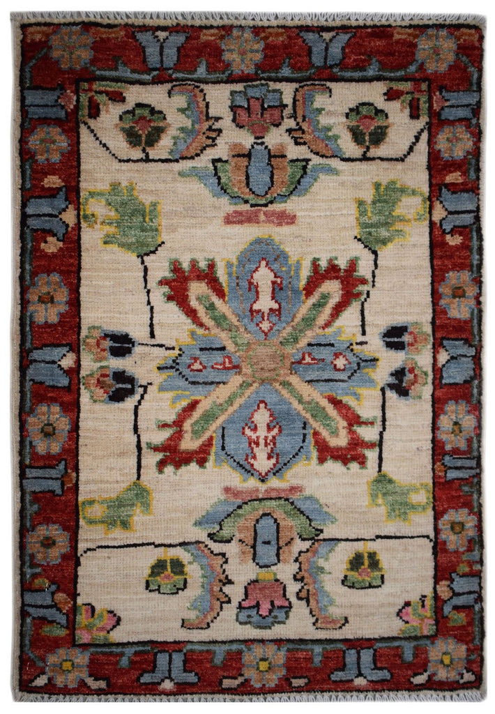 Handmade Mini Chobi Rug | 88 x 61 cm | 2'10" x 2' - Najaf Rugs & Textile