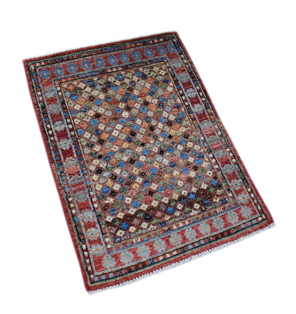 Handmade Mini Chobi Rug | 88 x 62 cm | 2'10" x 2'2" - Najaf Rugs & Textile