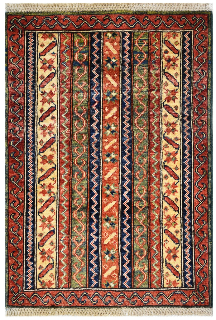 Handmade Mini Chobi Rug | 88 x 62 cm | 2'8" x 2' - Najaf Rugs & Textile