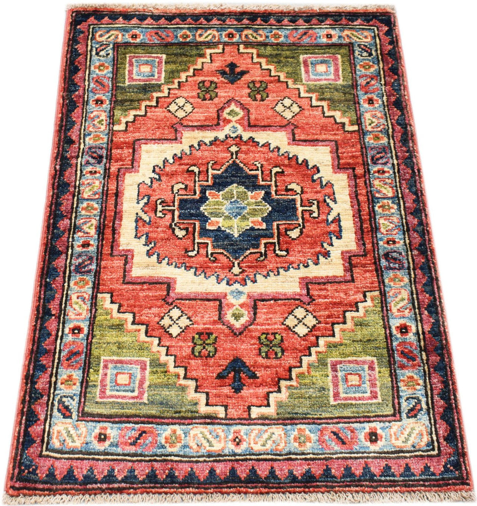Handmade Mini Chobi Rug | 88 x 65 cm | 2'11" x 2'2" - Najaf Rugs & Textile