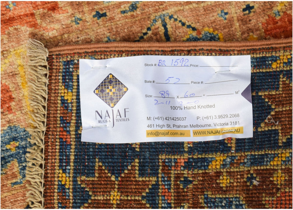 Handmade Mini Chobi Rug | 89 x 60 cm | 2'11" x 2' - Najaf Rugs & Textile