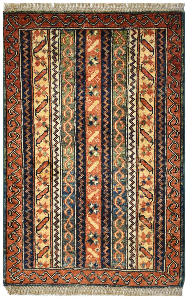 Handmade Mini Chobi Rug | 89 x 61 cm | 2'9" x 2' - Najaf Rugs & Textile