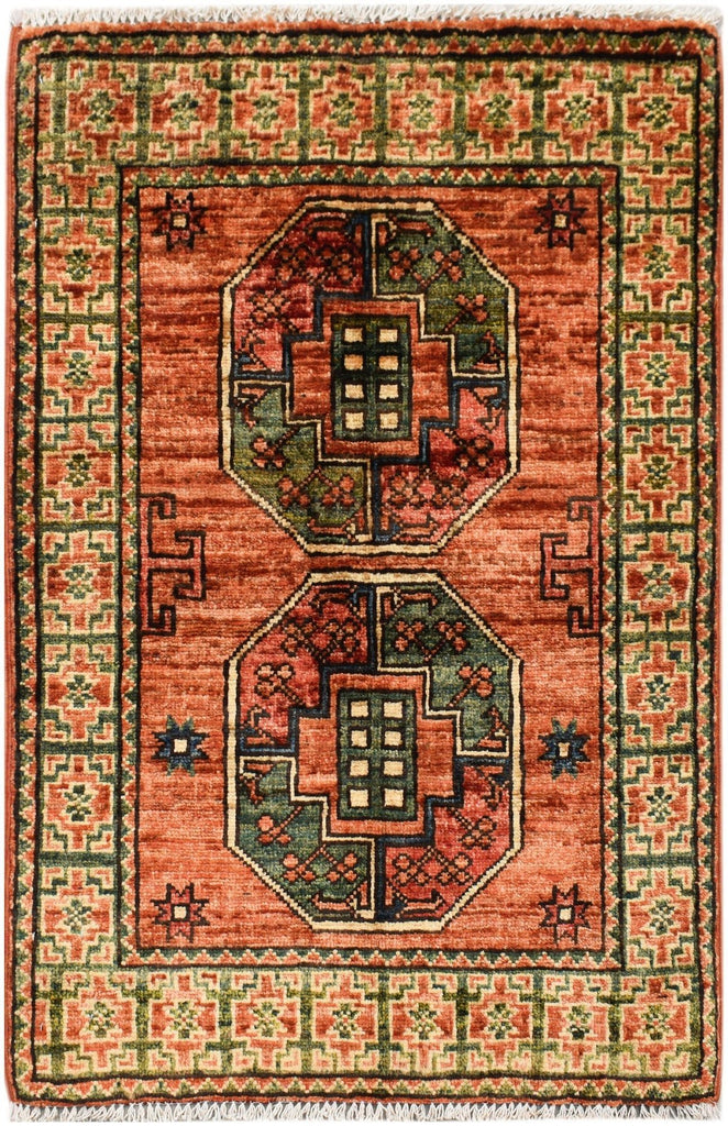 Handmade Mini Chobi Rug | 89 x 62 cm | 2'11" x 2' - Najaf Rugs & Textile