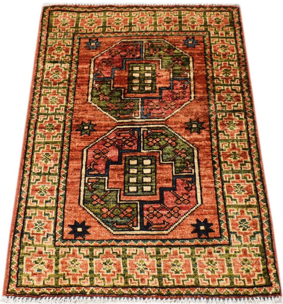 Handmade Mini Chobi Rug | 89 x 62 cm | 2'11" x 2'1" - Najaf Rugs & Textile