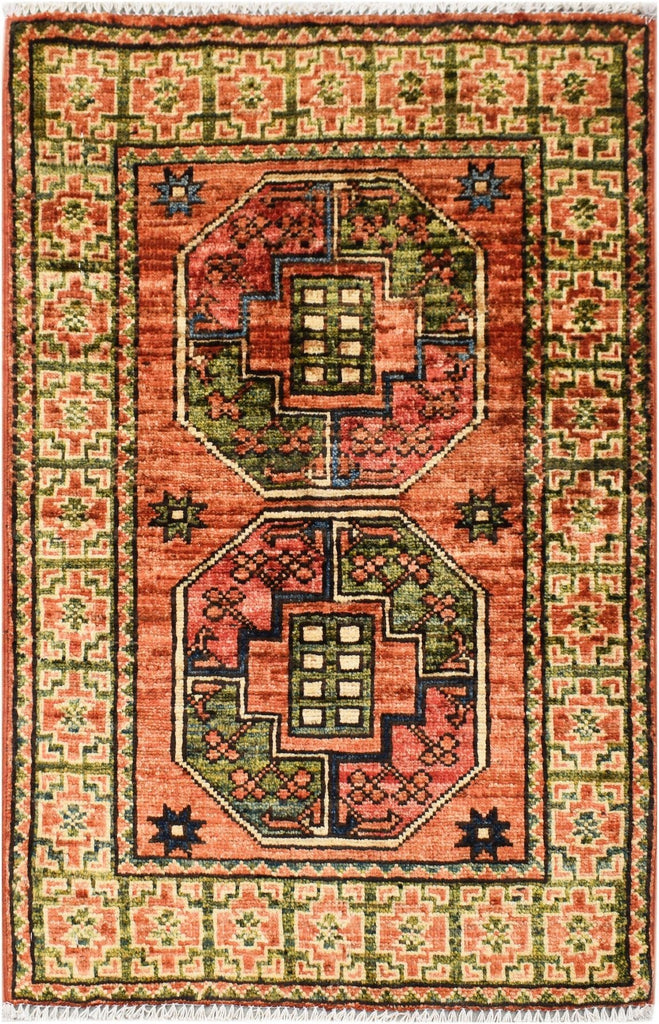 Handmade Mini Chobi Rug | 89 x 62 cm | 2'11" x 2'1" - Najaf Rugs & Textile