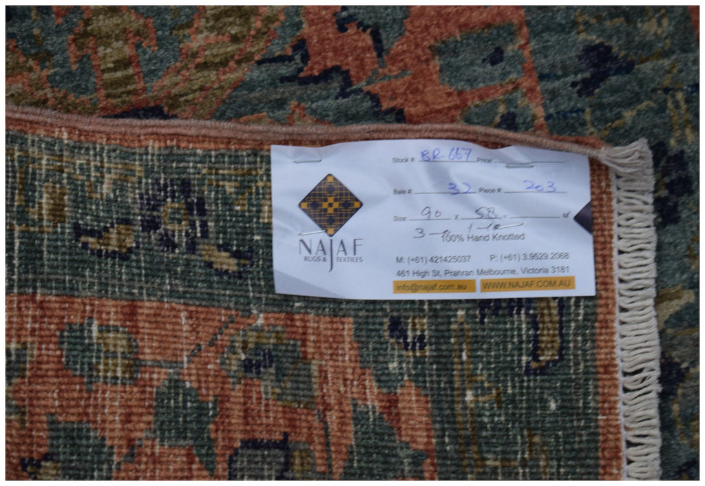 Handmade Mini Chobi Rug | 90 x 58 cm | 3' x 1'10" - Najaf Rugs & Textile