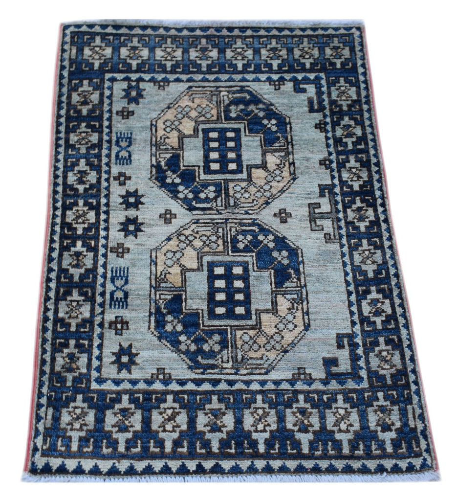 Handmade Mini Chobi Rug | 90 x 64 cm | 3' x 2'1" - Najaf Rugs & Textile