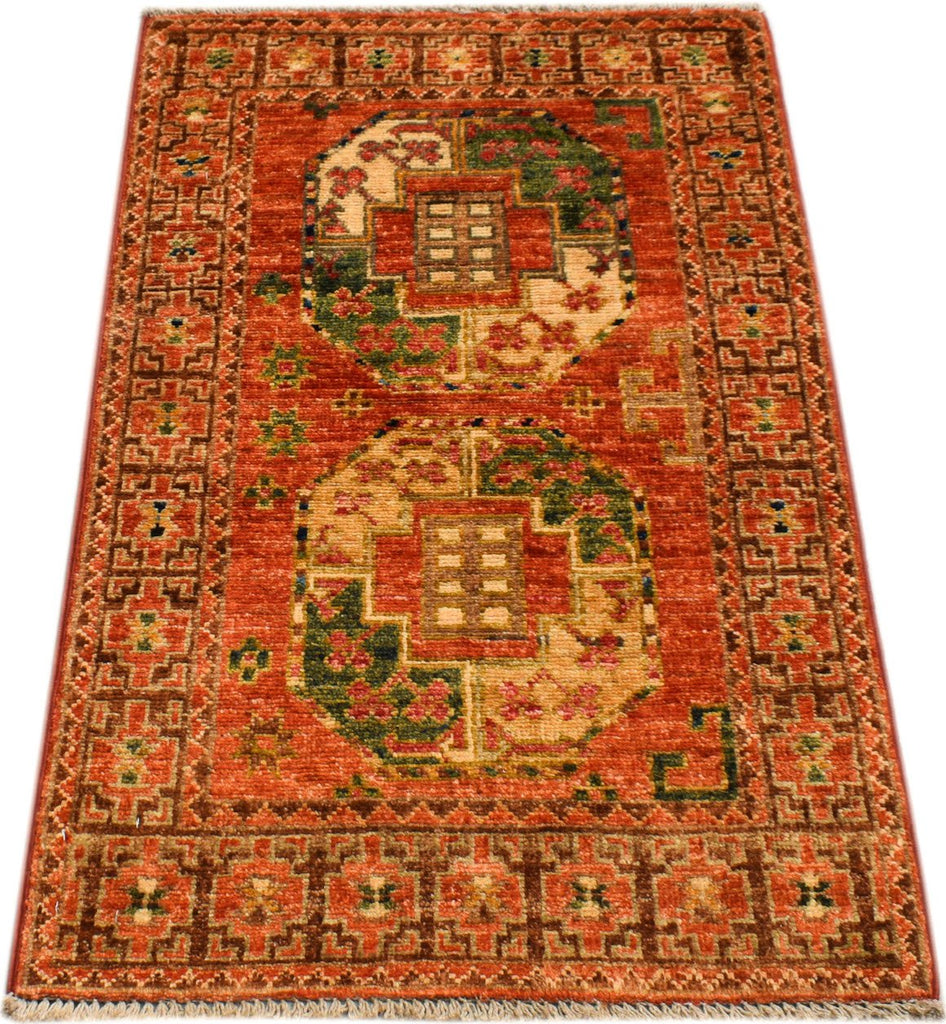 Handmade Mini Chobi Rug | 91 x 60 cm | 3' x 2' - Najaf Rugs & Textile