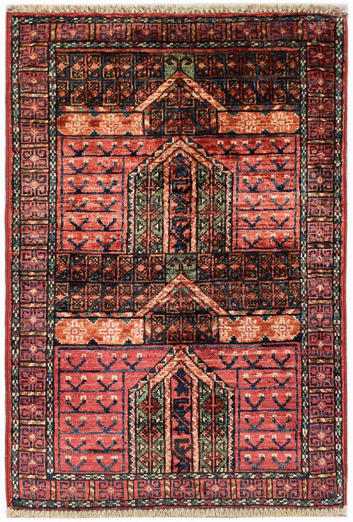 Handmade Mini Chobi Rug | 91 x 60 cm | 3' x 2' - Najaf Rugs & Textile